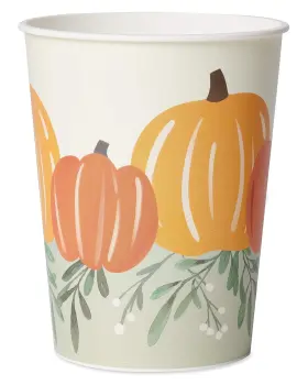6630825 American Greetings 8-count 16 Oz Plastic Party Cups Pumpkin Thanksgiving Par