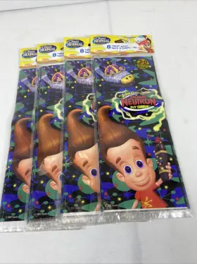 98-1222 American Greetings Lot Of 4 Vintage Nickelodeon Jimmy Neutron Treat Bags 8 In A Bag