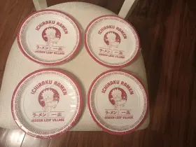 Amscam 192937455661 Ichiraku Ramen Hidden Leaf Village Anime 7 Inch Paper Plates 4 Packs New