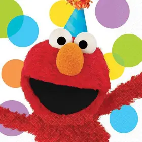 Amscan 013051268053 Elmo Party Sesame Street Lunch Napkins Birthday Supplies 16 Count New