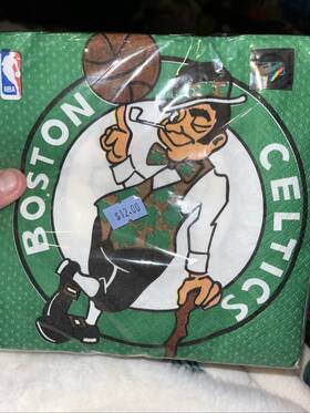 Amscan 013051281052 Nba Boston Celtics Luncheon Napkins 16ct 2ply Basketball Party Supply New
