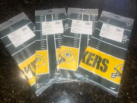 Amscan 013051420673 4 54 X 96 Inch Green Bay Packers Nfl Pro Football Plastic Tablecover New