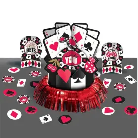 Amscan 013051423599 Lucky You Casino Table Decorating Kit - 3 Centerpieces