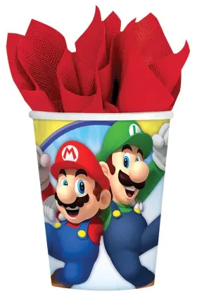 Amscan 013051595678 Super Mario 1st Cups 9oz