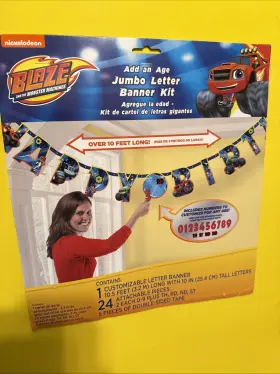Amscan 013051616021 Blaze Birthday And The Monster Machines Party Decorations Customizable Banner