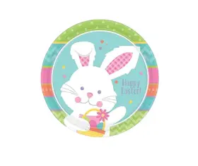Amscan 013051708146 International Hippity Hop Easter Paper Party Lunch Plates 8 Pack