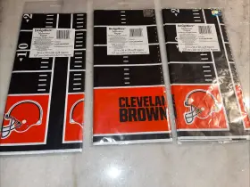 Amscan 013051797058 3 54 X 96 Inch Brown Cleveland Browns Nfl Pro Football Plastic Table Cover New