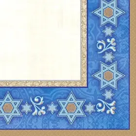 Amscan 048419681816 Deferential Lunch Napkins Jewish Celebrations Party Supplies 6.5 X
