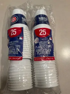 Amscan 048419925132 Mlb Chicago Cubs Party Cups Plastic 25ct Pack Of 2 Total 50