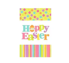 Amscan 048419985990 Egg-stra Pastel Easter Dots And Stripes Table Cover Party Tableware Plastic 54
