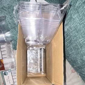 Amscan 183018 120pcs Clear Plastic Mini Forks Spoons Cups Disposable Party Set