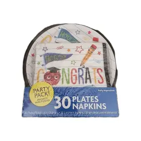 Amscan 192937032947 Hooray Congrats End Of School Year Party 30 Plates Napkins Future Dreams