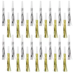 Amscan 192937114629 Silver And Gold Foil Fringed Squawkers - 30pc