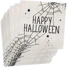 Napkin-12 Amscan 192937259368 Spider Web Night Luncheon Count Ideal For Halloween And Spoo
