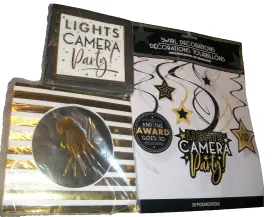 Amscan 192937344651 Academy Awards Party Supplies Oscars Movie Emmy Film Napkins Swirls B71