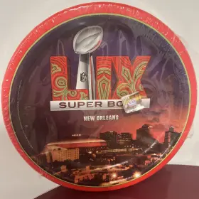 Amscan 192937478622 Super Bowl Lix 59 New Orleans Disposable Plates Pack Of 20 10 Inch Dia