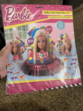 281507 Amscan Barbie 3 Piece Table Decorating Kit Plus Confetti New Pink