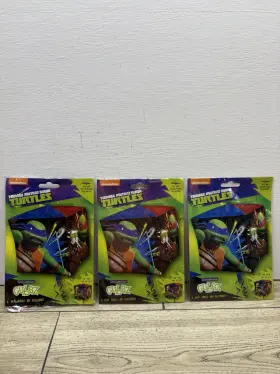 2844 Amscan Nickelodeon Teenage Mutant Ninja Turtles Tmnt Cubez 15 Inch 4-sided Balloon Lot Of 3