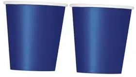 30953 Amscan Solid Paper Cups 9oz Pack Of 2 9 Ounces Navy Blue
