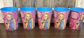 421900 Amscan Jojo Siwa Cup 16 Oz Plastic Party Favor Jojos Juice Reusable Lot Of 5