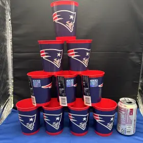 4223421 Amscan New England Patriots Nfl Officially Licensed Banquet 16 Oz Plastic Cup Set Of10