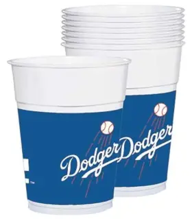 429356 Amscan Los Angeles Dodgers Mlb Pro Baseball Sports Birthday Party 14 Oz. Plastic Cups