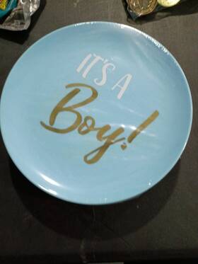 Amscan 430884 Inch Its A Boy Baby Shower Plates - 7.5 Coupe Plastic 20 Ct Blue New