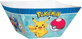 431859 Amscan Pokemon Birthday Party 3 Large Square Paper Bowls For Snacks Chips 8.25 Inch X