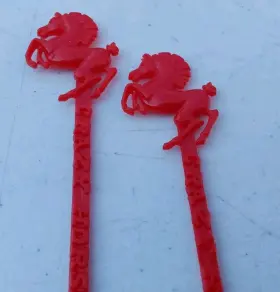 460453 Amscan Crazy Horse Saloon Drink Stirrer Miami Beach Florida Cocktail Plastic Barware 2p