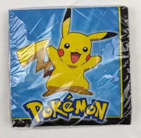 501844 Amscan Pokemon Party Beverage Napkins/serviettes 16pk 2ply - Pikachu And Friends