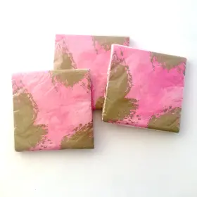 502418 Amscan 3x Pink Beverage Napkins Paper Gold Brushstrokes Cocktail 16 Ct. 48 Total 502418 Amscan 3x Pink Beverage Napkins Paper Gold Brushstrokes Cocktail 16 Ct. 48 Total