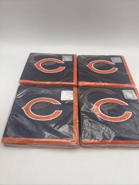 Amscan 512329 New Nfl Chicago Bears Napkins 4 Packs 2-ply 64 Total