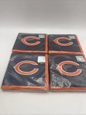 512329 Amscan New Nfl Chicago Bears Napkins 4 Packs 2-ply 64 Total