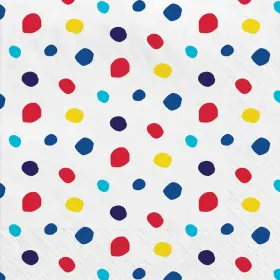 513038 Amscan 2-ply Paper Lunch Napkins 6-1/2 Inch X Dots Pack Of 16