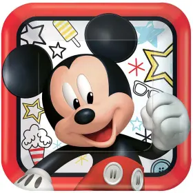 551789 Amscan Disney Mickey Mouse On The Go Lunch Plates Birthday Party Supplies 8 Count New
