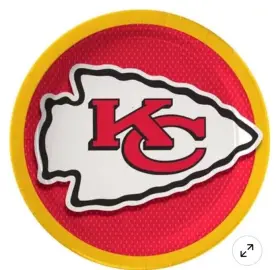 552339 Amscan Kansas City Chiefs Nfl Pro Football Sports Banquet Party 9 Inch Paper Dinner Plates