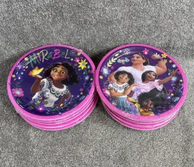 552812 Amscan Encanto Disney Movie Kids Birthday Party 9 Inch Paper Dinner Plates Mirabel 80 Pcs