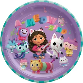 552993 Amscan Gabbys Dollhouse Round Paper Party Plates - 9 Inch Multi-color Medium