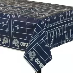 572332 Amscan Ultimate Black And White Dallas Cowboys Plastic Table Cover 54 Inch X As Shown