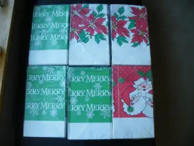 572469 Amscan Lot Of 6 Christmas Paper Tablecloths Disposable 48 X 96 Inch And 88 New In Pack