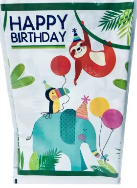 572639 Amscan Jungle Safari Animal Kids Birthday Party Decoration Plastic Tablecover 54 Inch X 84