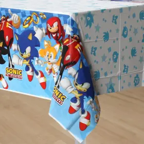 5728371 Amscan Sonic The Hedgehog Plastic Table Cover Birthday Party Supplies 1 Per Package New