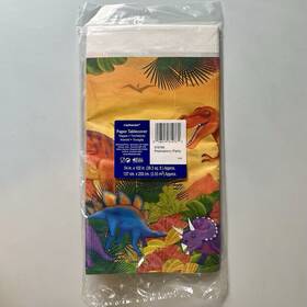 Amscan 579766 Dinosaur Tablecover Prehistoric Party 54 Inch X 102 Kids Tablecloth