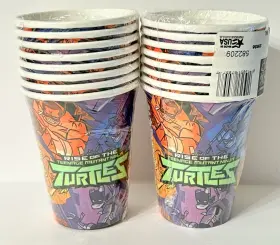 582209 Amscan Rise Of The Tmnt Teenage Mutant Ninja Turtles 9oz Party Paper Cups 2 Packs Nos
