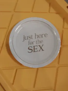 590009 Amscan Just Here For The Sex Gender Reveal Baby Shower Party 8x Dinner Plates