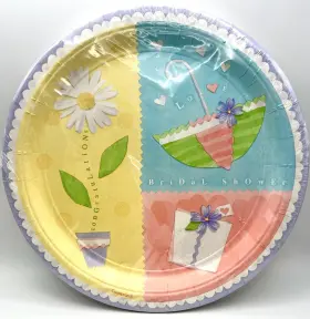 597056 Amscan Showers Of Love Pastel Bridal Shower Spring Wedding Party 10.5 Inch Banquet Plates 597056 Amscan Showers Of Love Pastel Bridal Shower Spring Wedding Party 10.5 Inch Banquet Plates