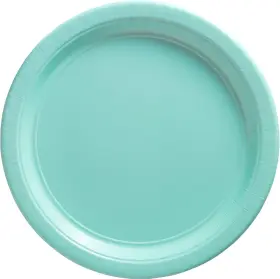 650013 Amscan Robins Egg Blue Round Paper Plates - 8.5 Inch 8 1/2 Robin&apos S