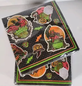 702873 Amscan Lot Of 2 Disney Halloween Villains Haunted House Party Paper Beverage Napkins
