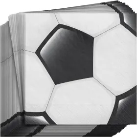 713343 Amscan Corner Kick Soccer Birthday Sports Banquet Party 40 Ct. Paper Luncheon Napkins