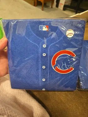 719350 Amscan Chicago Cubs Mlb Sports Party Paper Luncheon Napkins Cubbie Blue 2- 36pks